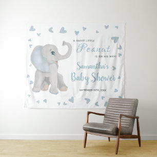 Tenture Panneau de toile de fond pour Baby Shower Garçon E