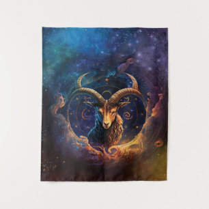 Tenture Panneau Zodiac Capricorne Design d'aquarelle