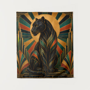 Tenture Panthère noire Art déco