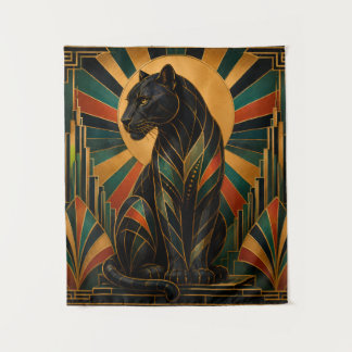 Tenture Panthère noire Art déco