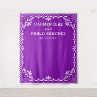 Papel Picado Mariage Mexicain Coloré