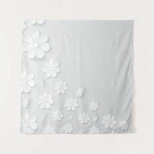Tenture Paper flower background white