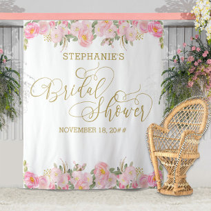 Tenture Papeterie Élégante Rose et Or pour une Fête de Mar