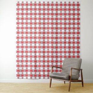 Tenture Papier blanc rouge italien à nappes