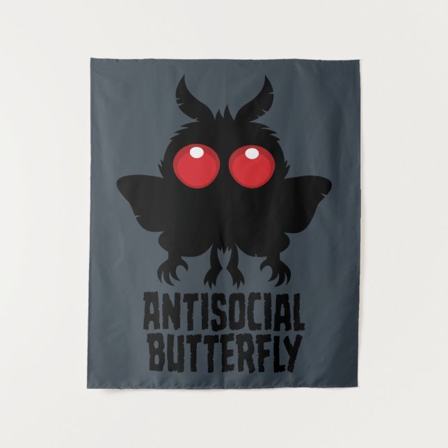Tenture Papillon Antisocial Mothman Cryptide (Devant)