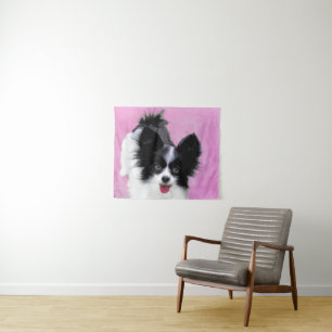 Tenture Papillon (blanc et noir) Peinture - Chien Art