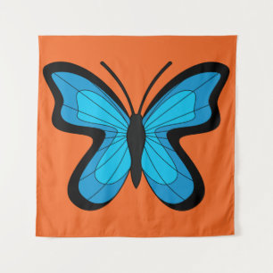 Tenture Papillon Bleu