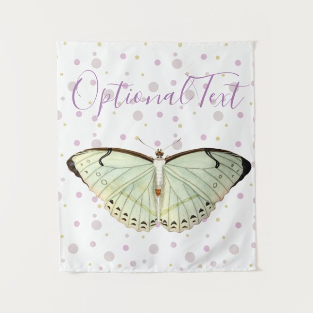 Tenture Papillon de beauté verte à la menthe (Devant)