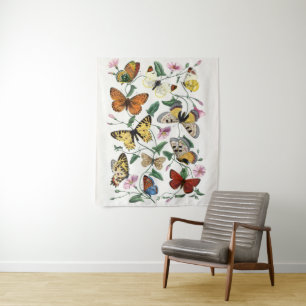 Tenture Papillon et papillon vintage par Paul Gervais