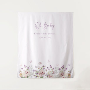 Tenture Papillon Jardin Baby shower photo fond