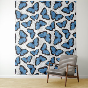 Tenture Papillons morpho bleu