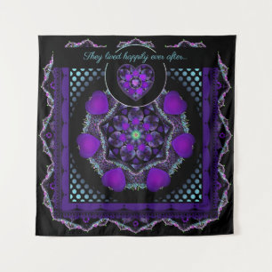 Tenture Parapluie violet & coeurs .7