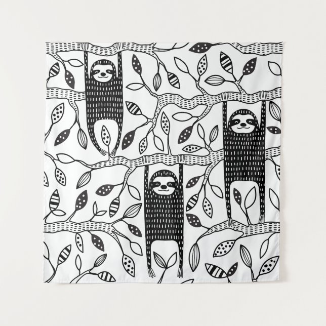 Tenture Parcelles réfrigérées : Motif animal mignon. (Devant)