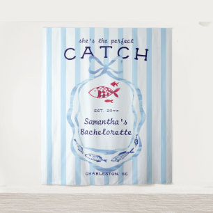 Tenture Parfait Plage de Catch Pêche Bachelorette fond