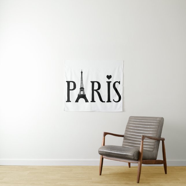 Tenture Paris - Art Graphique (En situation (horizontale))