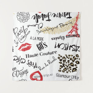 Tenture Paris mode et glamour sans couture motif