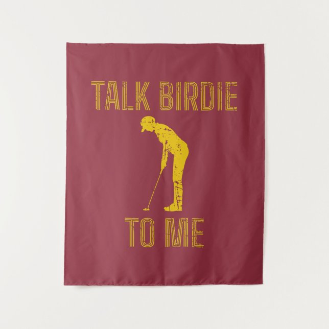 Tenture Parle Birdie À Moi Amoureux Du Golf (Devant)
