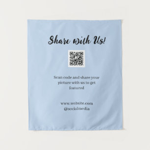 Tenture Partagez votre image scannez le code QR ajoutez le