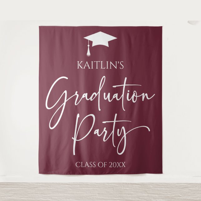 Tenture Parti minimaliste moderne élégante Graduation (Devant)
