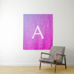 Tenture Parties scintillant à étincelle rose pourpre Tapis<br><div class="desc">Parties scintillant Ombre Parkle violet et rose Nom du monogramme Tapisserie Monogramme. Cette Tapisserie peut être customisée pour inclure votre prénom et votre initiale.</div>