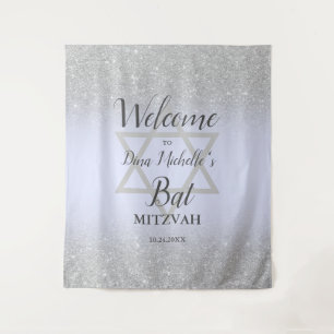 Tenture Parties scintillant argent ombre lavande chic Bat