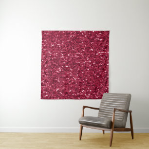 Tenture Parties scintillant faux brillant rose foncé magen