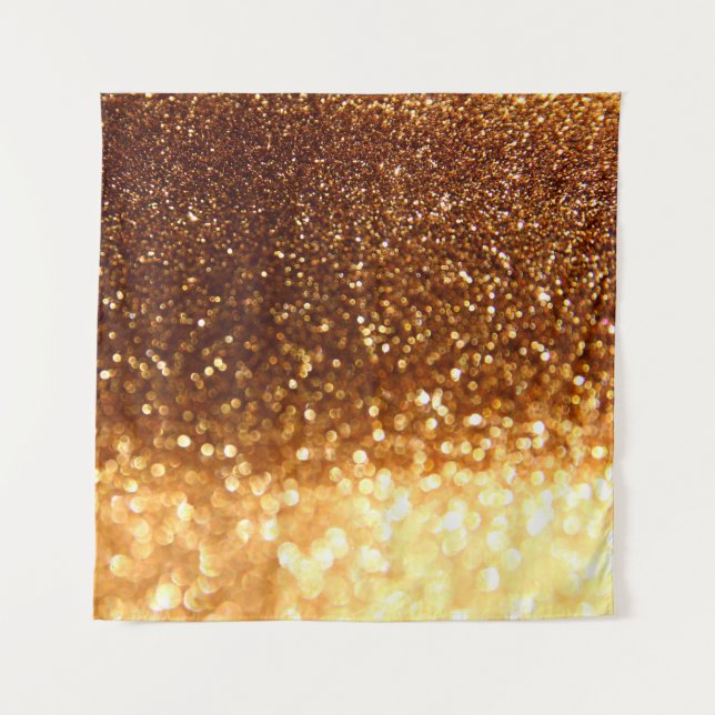 Tenture Parties scintillant lumière dorée (Devant)