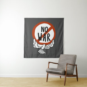 Tenture Pas de guerre avec la colombe