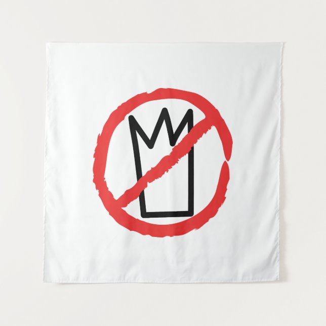Tenture Pas de logo de démonstration de rois (Devant)