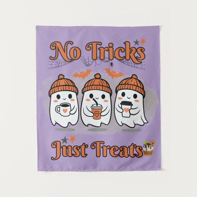 Tenture Pas De Trucs Juste Traite Halloween (Devant)