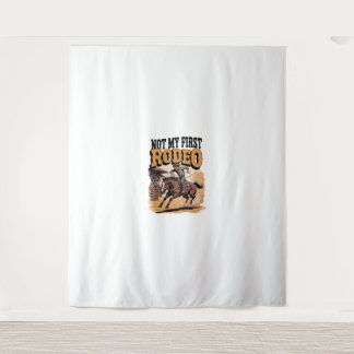 Tenture Pas mon premier Rodeo Horse pays Western