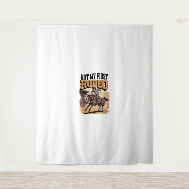 Tenture Pas mon premier Rodeo Horse pays Western (Devant)