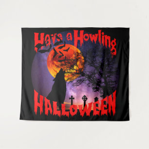 Tenture Passez un Halloween hurlant