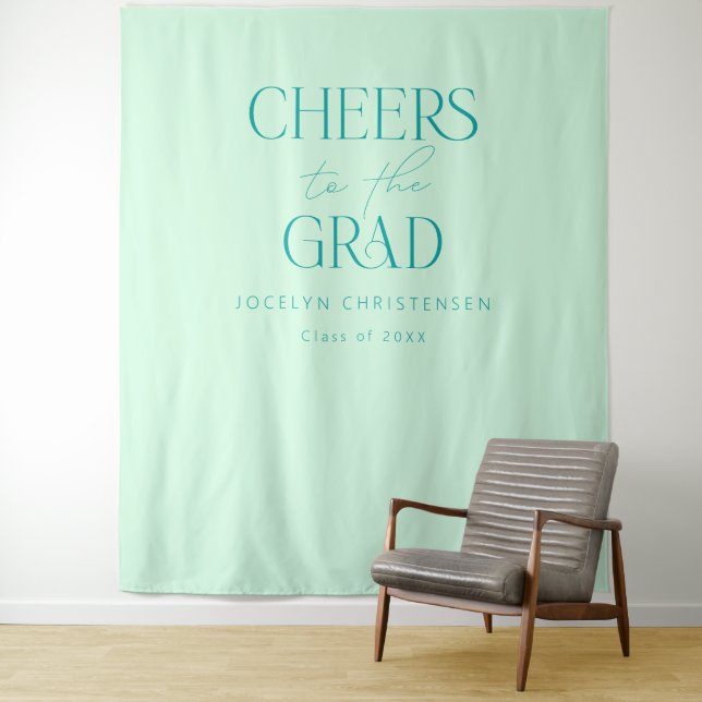 Tenture Pastel Mint Green Moderne Grad Photo fond (En situation)