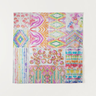 Tenture patchwork Abstrait, motif de teinture à l'aquarell