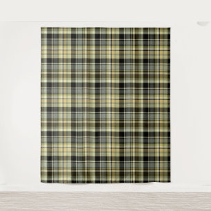 Tenture Pâte de tartan jaune-brun.