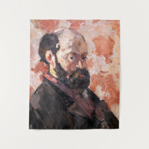 Tenture Paul Cezanne - Autoportrait avec arrière - plan ro