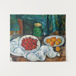 Tenture Paul Cezanne - Nature morte aux cerises et aux pêc