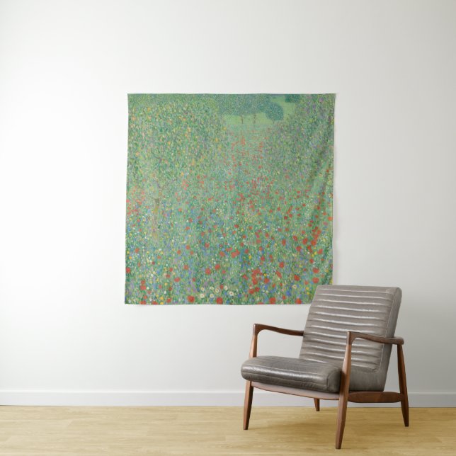 Tenture Pavots en fleurs - Gustav Klimt (En situation)