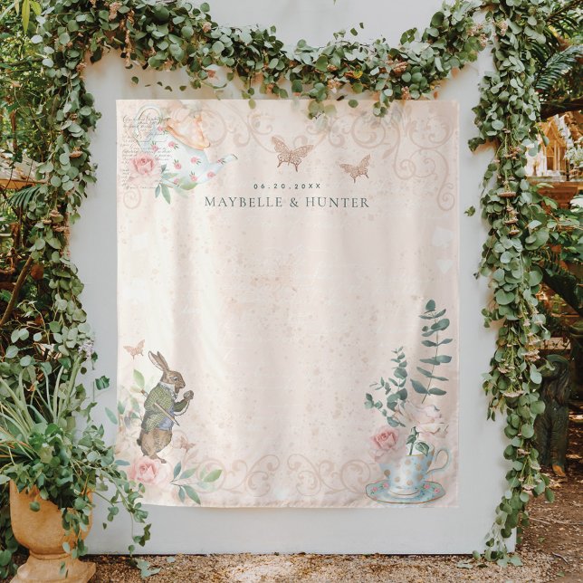 Tenture Pays des Merveilles de Mariage Décor Alice au Pays (Wedding Wonderland Alice In Wonderland Backdrop)