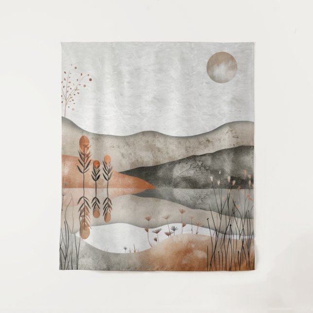 Tenture Paysage Abstrait de Boho (3) (Devant)