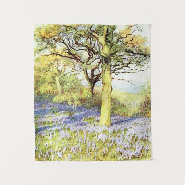 Tenture Paysage calme arboré et fleuri (Devant)