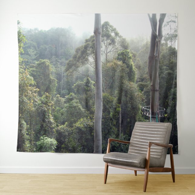 Tenture Paysage de la canopée de la jungle de Bornéo (En situation (horizontale))