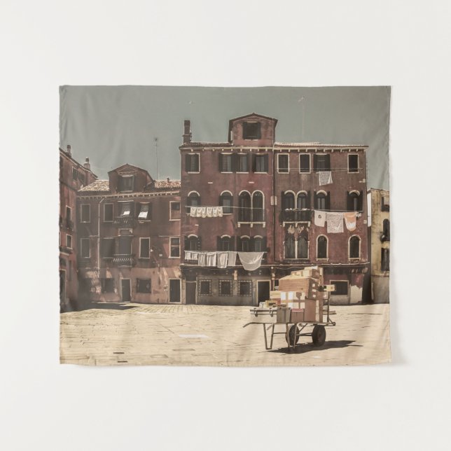 Tenture Paysage de Venise de style vintage (Devant (Horizontal))