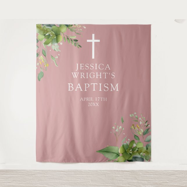 Tenture Paysage Dusty Rose Pink Baptism Fond photo (Devant)