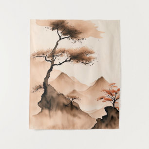 Tenture Paysage minimaliste côtier japonais