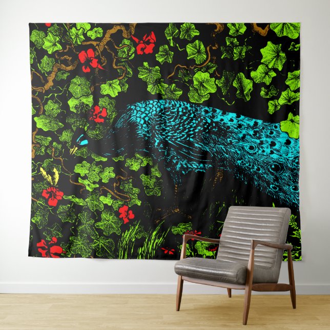 Tenture Peacock et Butterfly de style Art nouveau néerland (En situation (horizontale))