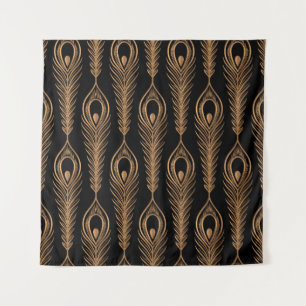 Tenture Peacock plumes motif de luxe sans soudure. Orienta