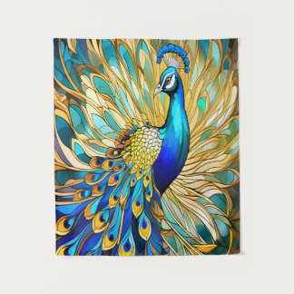 Tenture Peacock vibrant dans Art Nouveau Style Art coloré