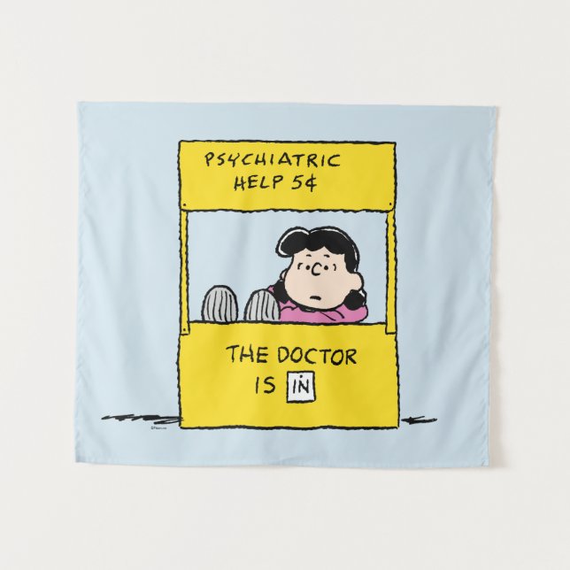 Tenture Peanuts | Lucy & the Doctor Is In (Devant (Horizontal))
